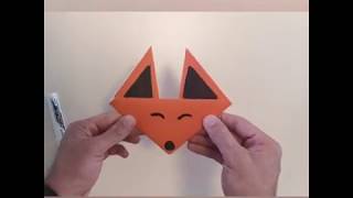 L'origami pour les petits | La tête de renard