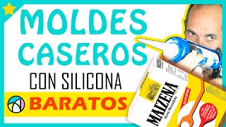 🥇 Cómo hacer MOLDES DE SILICONA CASEROS 💰 BARATOS 💰 Para Resina - con Silicon de sellar y Maizena
