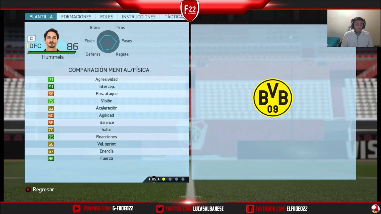 Review BVB FIFA 16 | Formación | Táctica | Instrucciones