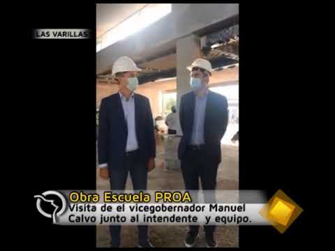 Manuel Calvo visitó la obra de la escuela Proa