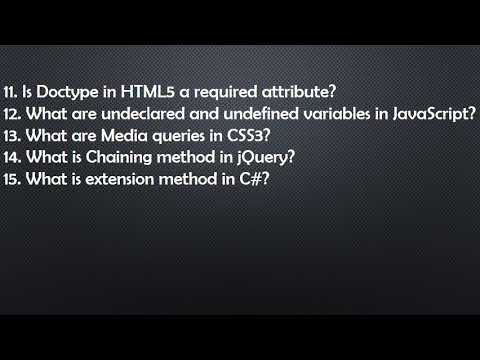Q11-Q15 Full Stack .net developer interview question