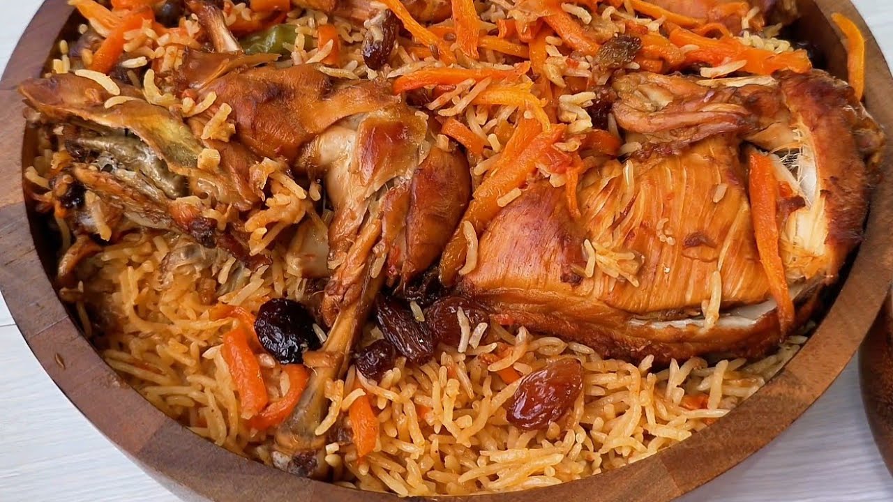  بخاري الدجاج الأصلي رز نثري ودجاج ذايب ومحمر👌