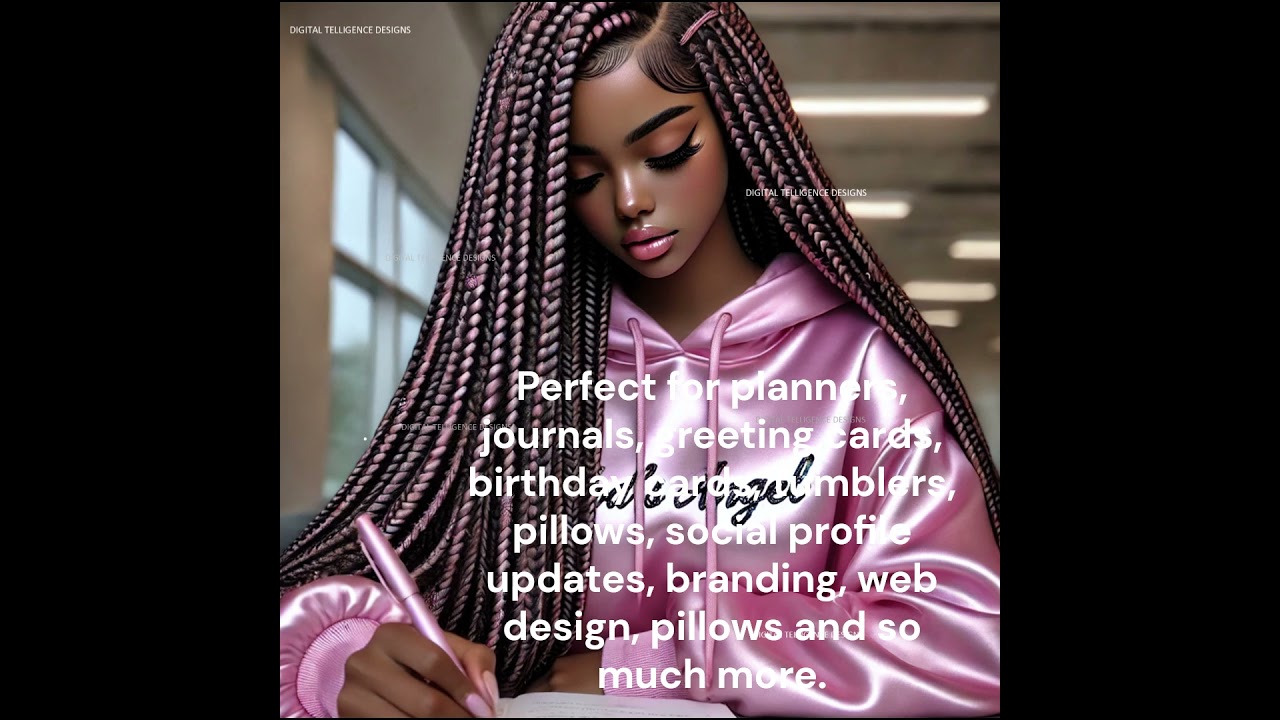 BLACK GIRL PLANNERS JOURNALS CLIPART PNGS & MORE By DIGITAL TELLIGENCE DESIGNS   Made with Clipchamp