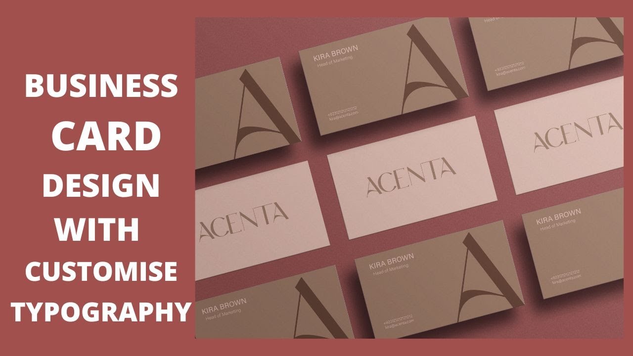 How to Design a Business Card with Customize Typography in Adobe ...
