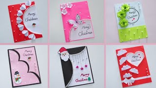6 Easy and Beautiful Christmas Greetings card idea 💕🎄/ Merry Christmas card idea 2023
