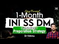 1-Month INI SS DM Preparation Strategy | Live with Dr. Vishnu | INI SS DM Exam Tips & Strategies