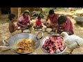 A Very Poor Rural Family In India COOKING Delicious Chicken Meat Curry And Lunch Of Rural Poor Life 