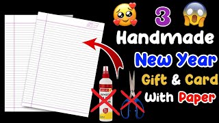 Last Minute : 3 Best Handmade New Year Gift & Card Ideas With Paper|Happy new year greeting Card|DIY