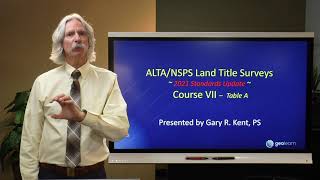 ALTA/NSPS 2021 Update Lecture VII PREVIEW