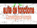 Suite de fonctions  convergence simple  exemple  1