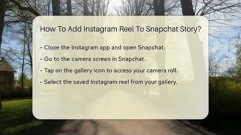 How To Add Instagram Reel To Snapchat Story? - Everyday-Networking