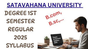 Degree 1st Semester regular 2025 (CBCS R-25) Syllabus|| BSC||B.com||BBA||B.A||Satavahana University