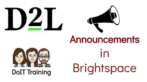 Adding an Announcement to Brightspace