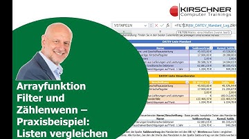 Genial einfacher Vergleich von (DATEV-) Listen mit der Arrayfunktion FILTER und ZÄHLENWENN