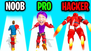NOOB vs PRO vs HACKER In FULL METAL 3D!? (ALL LEVELS!)