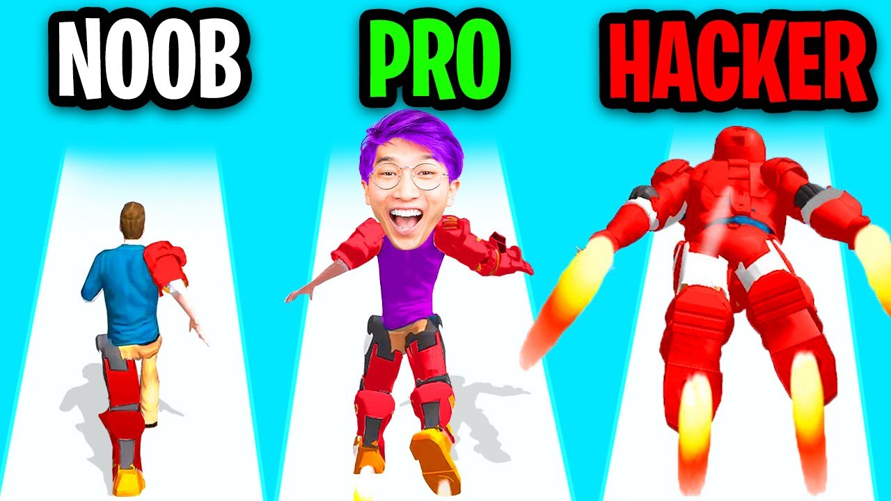 NOOB vs PRO vs HACKER In FULL METAL 3D!? (ALL LEVELS!)