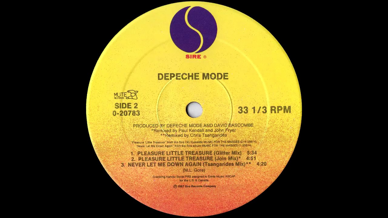 Depeche Mode - Never Let Me Down Again (Tsangarides Mix) 1987