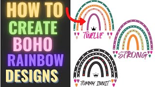 Boho Rainbow Design Tutorial For Print On Demand
