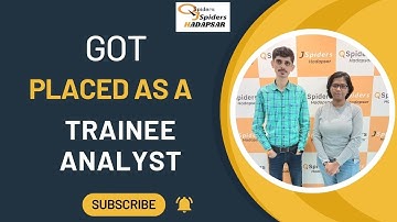 Got placed as a Trainee Analyst | Rutuja Deshmukh | From JSpiders Hadapsar...