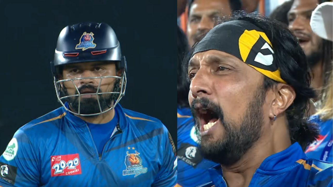 Kichcha Sudeep Hails Pradeep's Spectacular Knock vs Chennai Rhinos | CCL 2024 Highlight