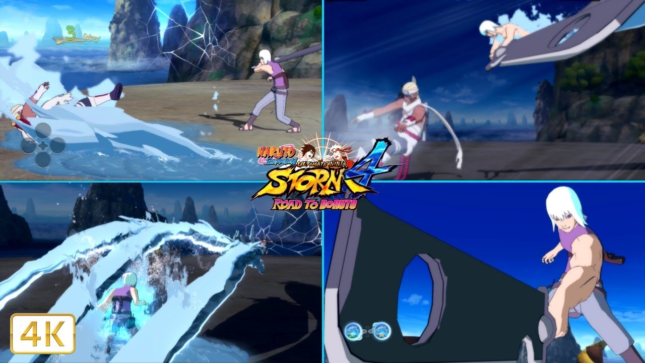 SUIGETSU | MOVESET TODOS OS COMBOS, TILT & ULTIMATE JUTSUS -Naruto Ultimate Ninja Storm4 (DUBLADO)4K