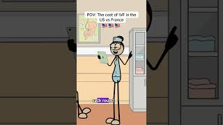 POV: The cost of IVF in the US vs France. #animation #healthcare #cultureshock #america #usafyp🇺🇸