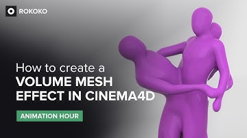 How to create a Volume Mesh Effect in C4D - Rokoko Animation Hour (Tutorial)