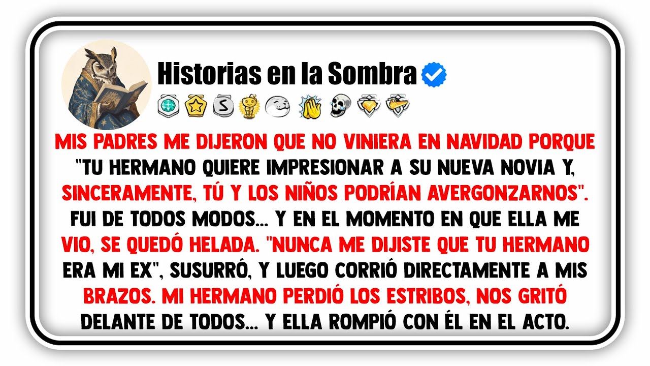 Mis padres me dijeron que no viniera en Navidad porque 