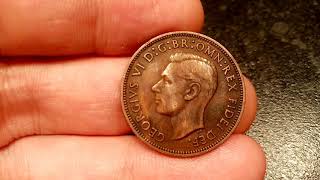 Uk 1952 Half Penny Coin Value? King George Vi 1952 Half Penny Coin Worth?