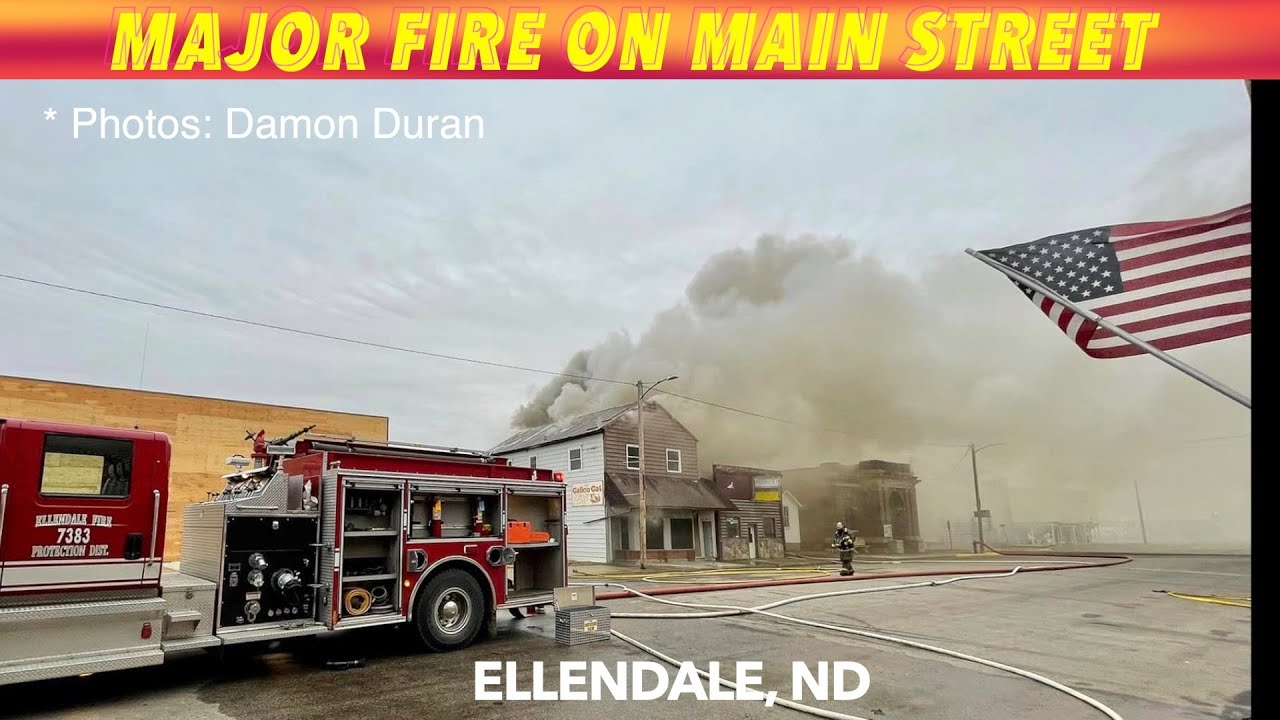 Major Fire On Main Street Of Ellendale, North Dakota YouTube
