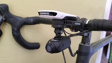 Drift Ghost camera under Garmin handlebar mount