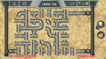 Pipeline Level 122 All 3 stars By Pixign, Android Solution