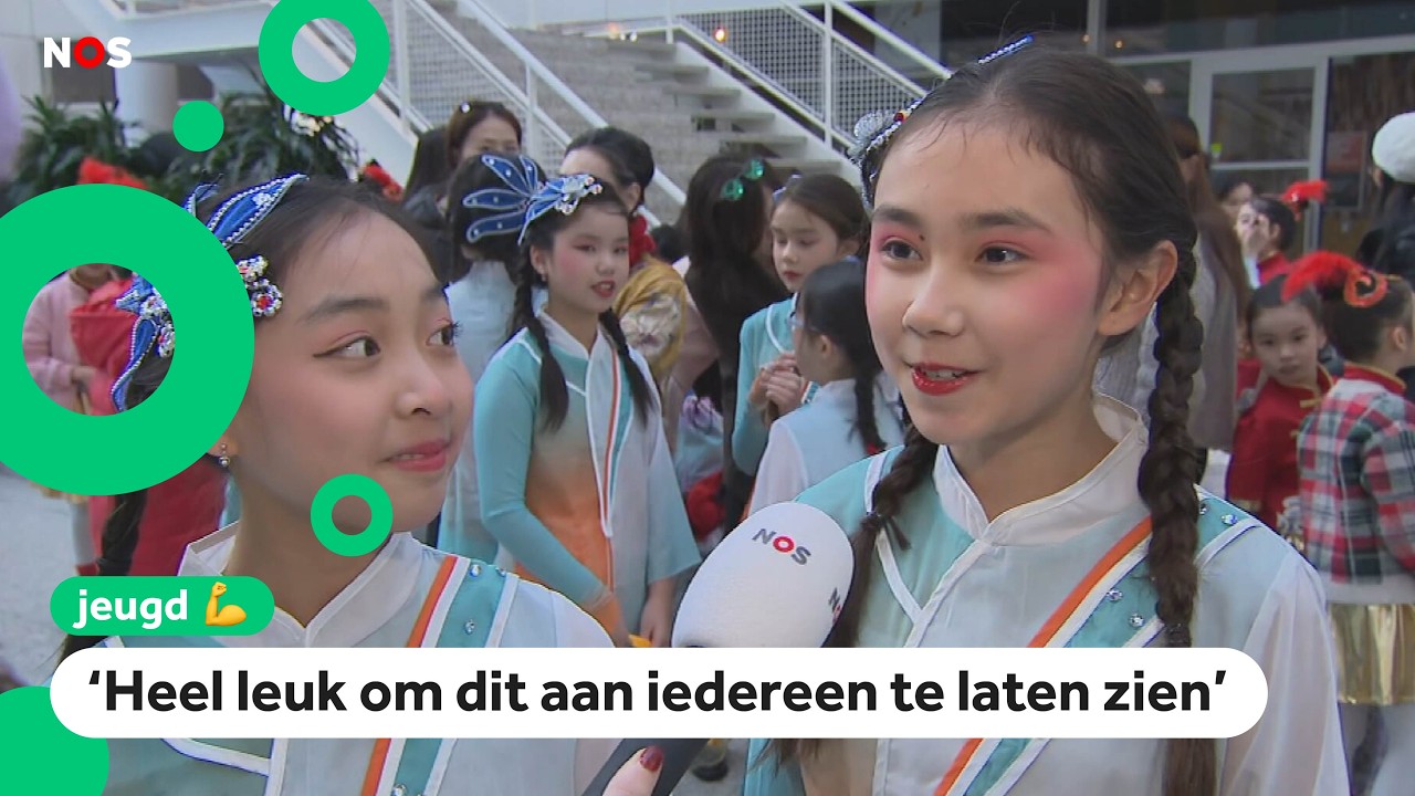 Kinderen in Nederland vieren Chinees Nieuwjaar