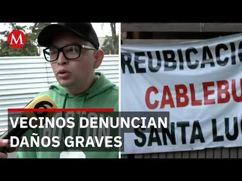 Obra del Cablebús provoca baches y hundimientos en Álvaro Obregón