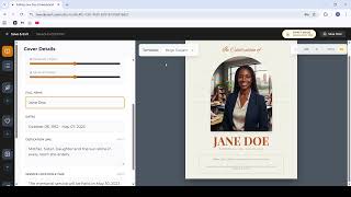 Change the look of your funeral program with one click