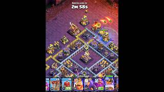 Clash Of Clans 🔥 Feb 18 War Attack | Insane 3 Star ⭐ #Shorts