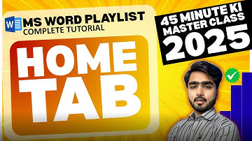 MS Word Tutorial in Hindi 2025 | MS Word Home Tab Full Tutorial | Ms Word Home Tab