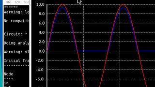 Half Wave Rectifier Circuit Simulation in NGSpice on Android | No Remote PC | Ubuntu on Termux |