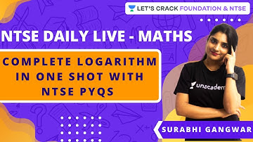 NTSE Daily Live - Maths | Complete Logarithm In One Shot With NTSE PYQS | Surabhi Gangwar