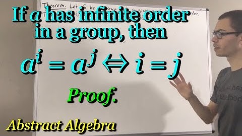 Prove if a has infinite order in a group, then a^i = a^j if and only if i = j (ILIEKMATHPHYSICS)