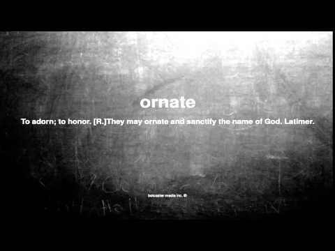 What does ornate mean