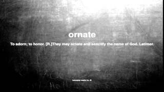What does ornate mean