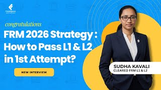 FRM 2026 Strategy: How to Pass L1 &amp; L2 in 1st Attempt? Ft. Sudha Kavali | Fintelligents