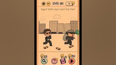 Brain test tricky puzzle level #381 walkthrough solution