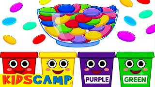 match put candies right box learn colors toddlers kidscamp