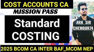 D ❤️University Solution ❤️2025 Standard COSTING COST ACCOUNT Mcom Nep Tybcom/tybaf Sem6 Ark sir