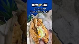 Unboxing Taco Bell Crunchy Wheat Taco  7 Layer Burrito Roll  tacobell shorts