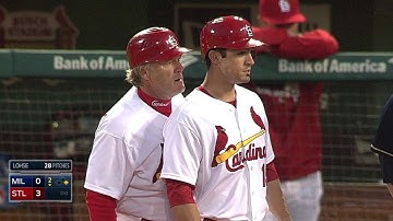 MIL@STL: Grichuk singles for his first career hit