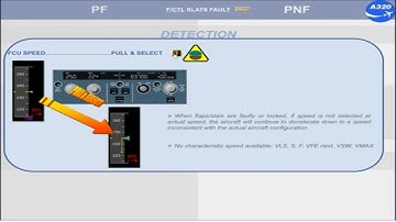 Airbus A320 CBT # 135 SLATS FAULT during extension PROCEDURE DATA PACKAGE PDP