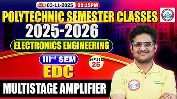 Polytechnic 3rd Semester Electronics Engineering | EDC | Multistage Amplifier | BTEUP 3rd Semester